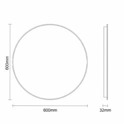 Typhon 600mm Round Illuminated LED Mirror With Demister -Wholesaledomestic Shop typhon 600mm round illuminated led mirror with demister line side 04103.1652444450