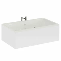 Verna 1800mm X 1100mm 12 Jet Chrome Flat Jet Double Ended Whirlpool Bath -Wholesaledomestic Shop verna 1800mm x 1100mm 12 jet chrome flat jet double ended whirlpool bath left 76573.1691438817