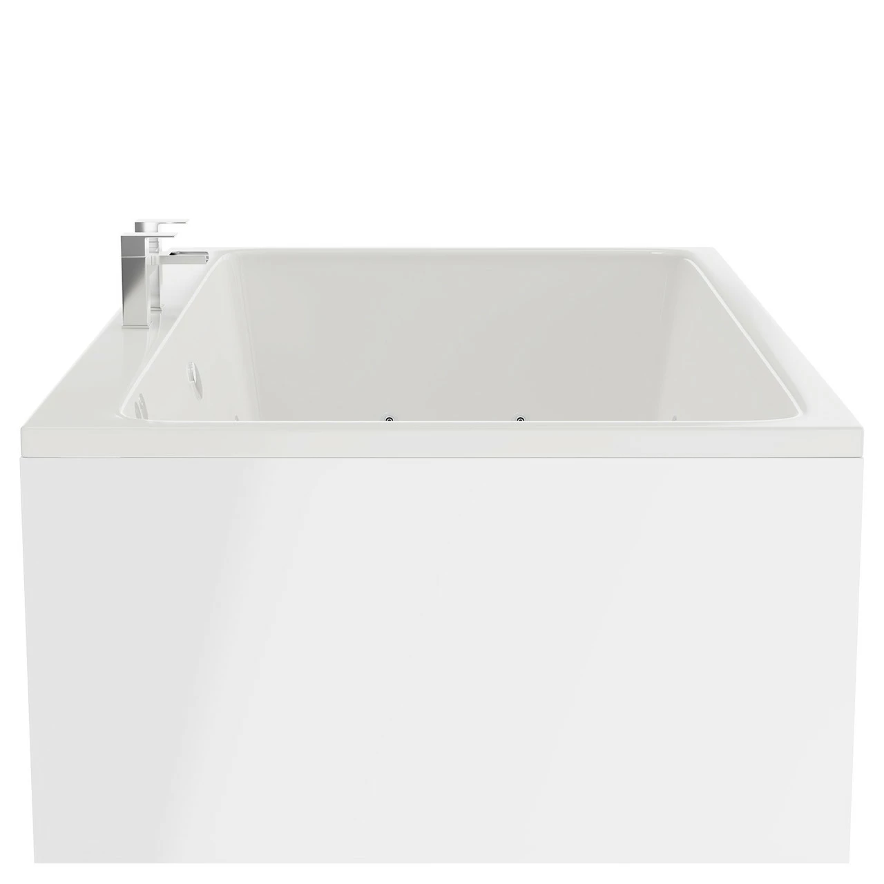 Verna 1800mm X 1100mm 12 Jet Chrome Flat Jet Double Ended Whirlpool Bath - Image 5