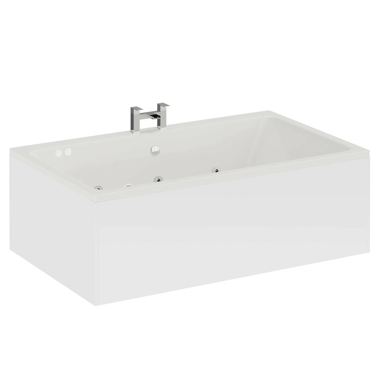 Verna 1800mm X 1100mm 6 Jet Chrome Flat Jet Double Ended Whirlpool Bath 5 Verna 1800mm X 1100mm 6 Jet Chrome Flat Jet Double Ended Whirlpool Bath - Image 3