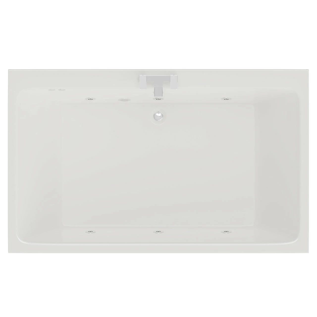 Verna 1800mm X 1100mm 6 Jet Chrome Flat Jet Double Ended Whirlpool Bath 3 Verna 1800mm X 1100mm 6 Jet Chrome Flat Jet Double Ended Whirlpool Bath