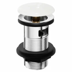 White Ceramic Top Slotted Click Clack Basin Waste 10 White Ceramic Top Slotted Click Clack Basin Waste -Wholesaledomestic Shop white ceramic top slotted click clack basin waste left 70430.1652444145