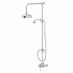 Windsor. Windsor Polished Chrome Exposed Thermostatic Shower Valve And Rigid Riser Kit With Diverter