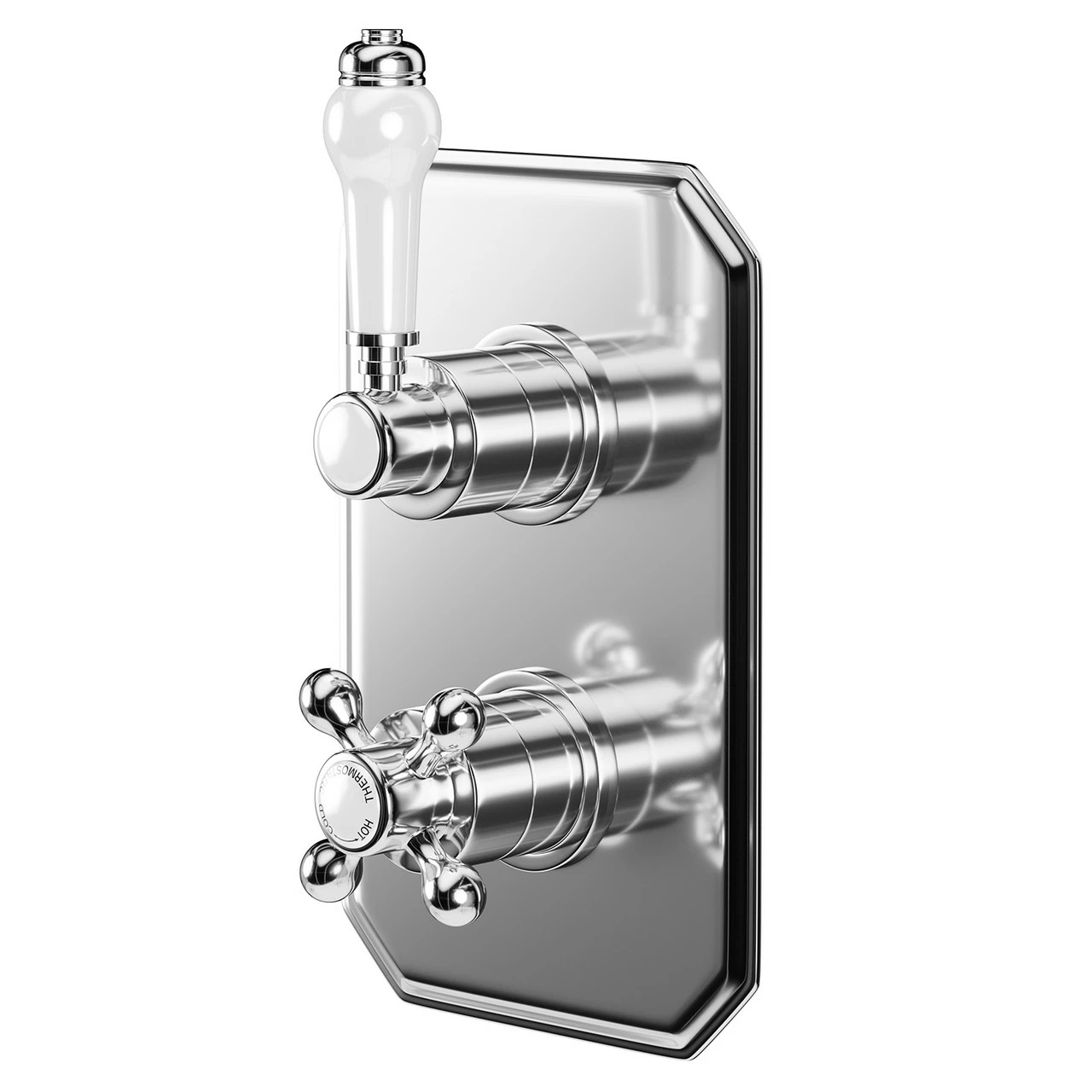 Windsor. Windsor Traditional Polished Chrome Concealed Twin Thermostatic Shower Valve - 1 Outlet 3 Windsor. Windsor Traditional Polished Chrome Concealed Twin Thermostatic Shower Valve - 1 Outlet