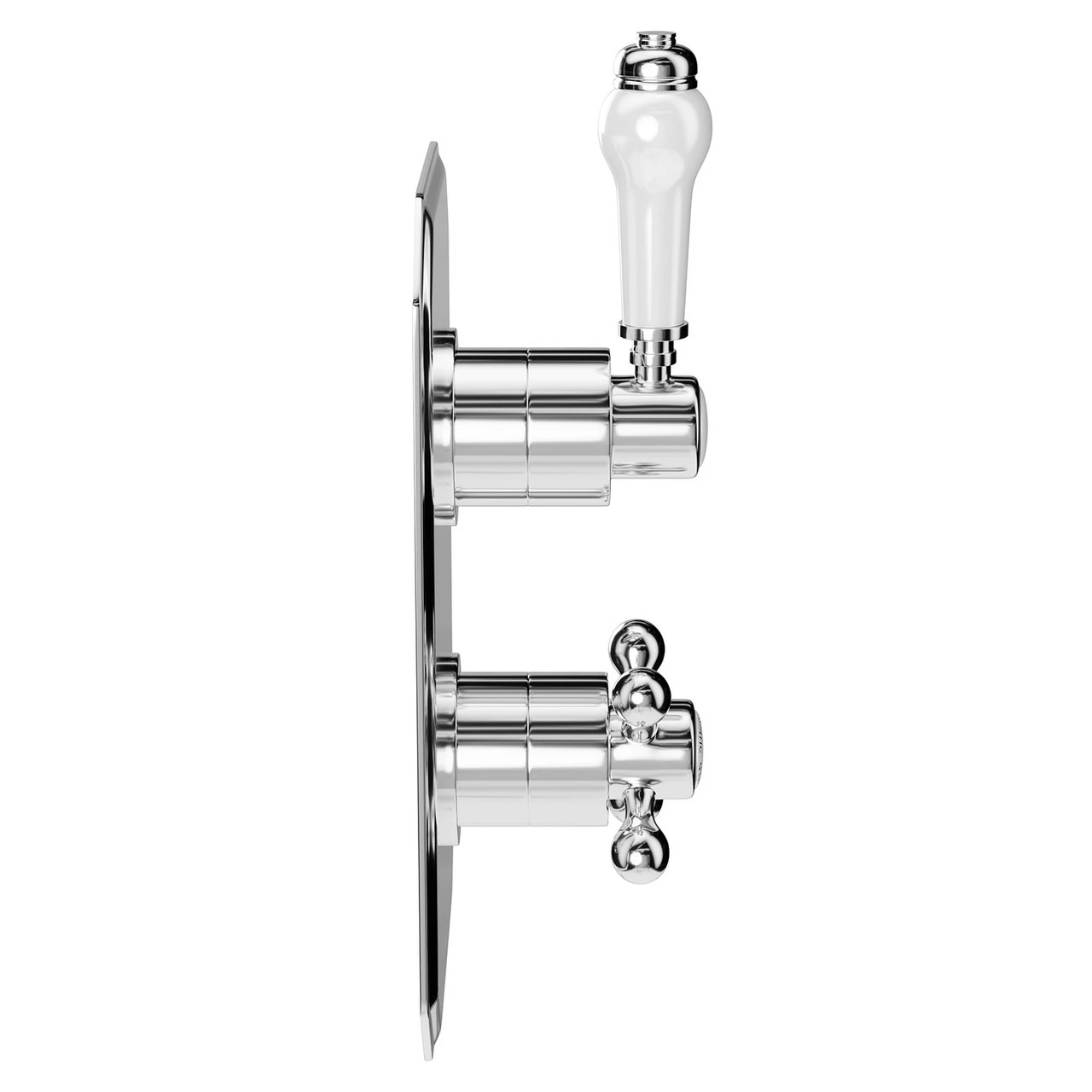 Windsor. Windsor Traditional Polished Chrome Concealed Twin Thermostatic Shower Valve - 1 Outlet 6 Windsor. Windsor Traditional Polished Chrome Concealed Twin Thermostatic Shower Valve - 1 Outlet - Image 4
