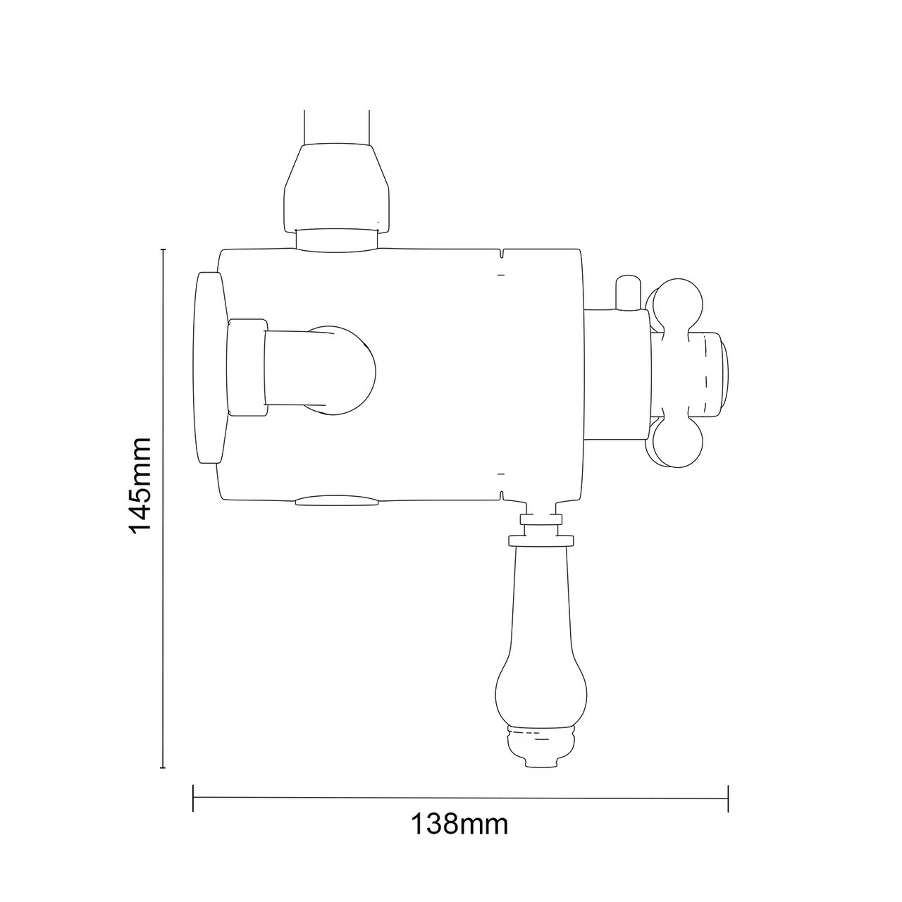 Windsor. Windsor Traditional Polished Chrome Exposed Thermostatic Shower Valve - Image 6